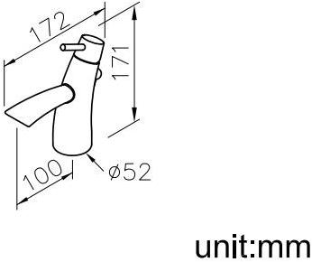 JUSTIME Смеситель для раковины, однорычажный, из хромированной латуни Tai chi 6780-91-81cp - Вид №2