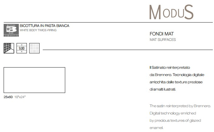 CERAMICHE BRENNERO Белая плитка для стен Modus Mowh - Вид №9