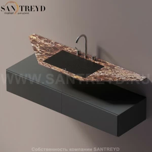 AELLN0AA11416DD Подвесная раковина настенная прямоугольная Agape Ell