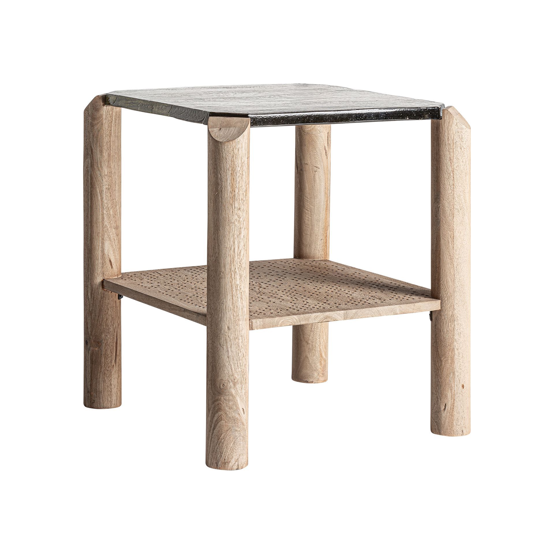 Квадратный деревянный и стеклянный журнальный столик Vical Home жаккард ARCH-00136521