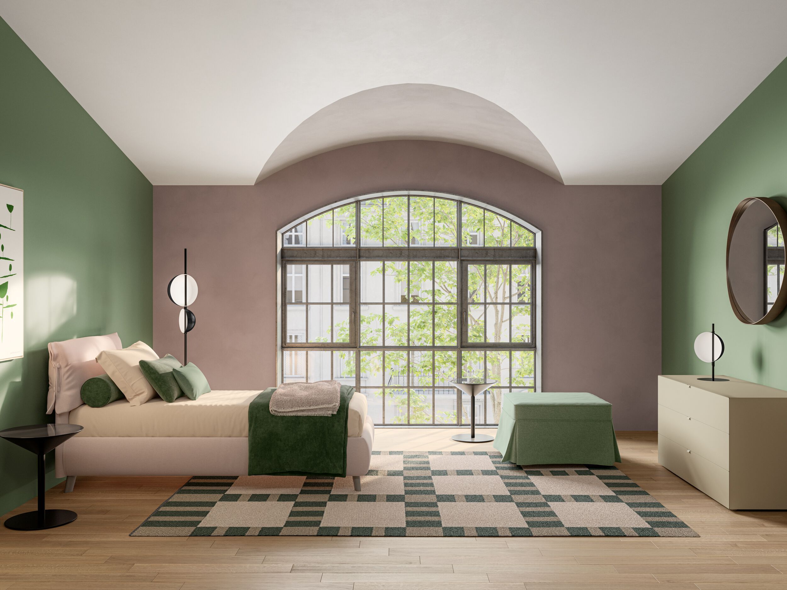 Односпальная кровать с мягким изголовьем Twils GISELLE ARCH-00102217 - Вид №1