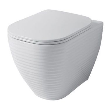 LO002RIM02 Приставной унитаз напольный Черный Disegno Ceramica Loom Италия