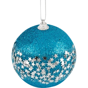Елочный шар Winter с блестками ø 7.8 см пена голубой 82184382 STLM-2190950