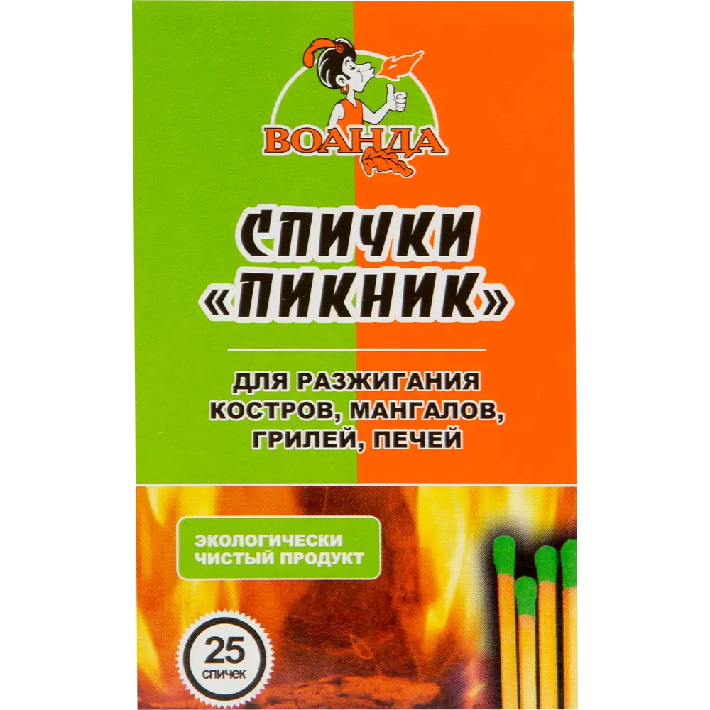 Спички обычные «Пикник», для розжига мангалов, грилей, 25 шт. в коробке 13991106 STLM-2109421 Santreyd 