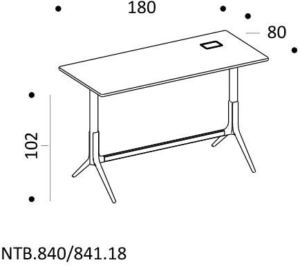 ICF Прямоугольный рабочий стол с регулируемой высотой Notable sun-id-1452750 - Вид №10