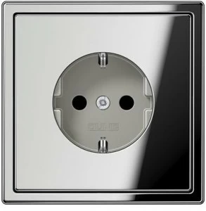 JUNG Электрическая розетка из хромированного металла Ls 990