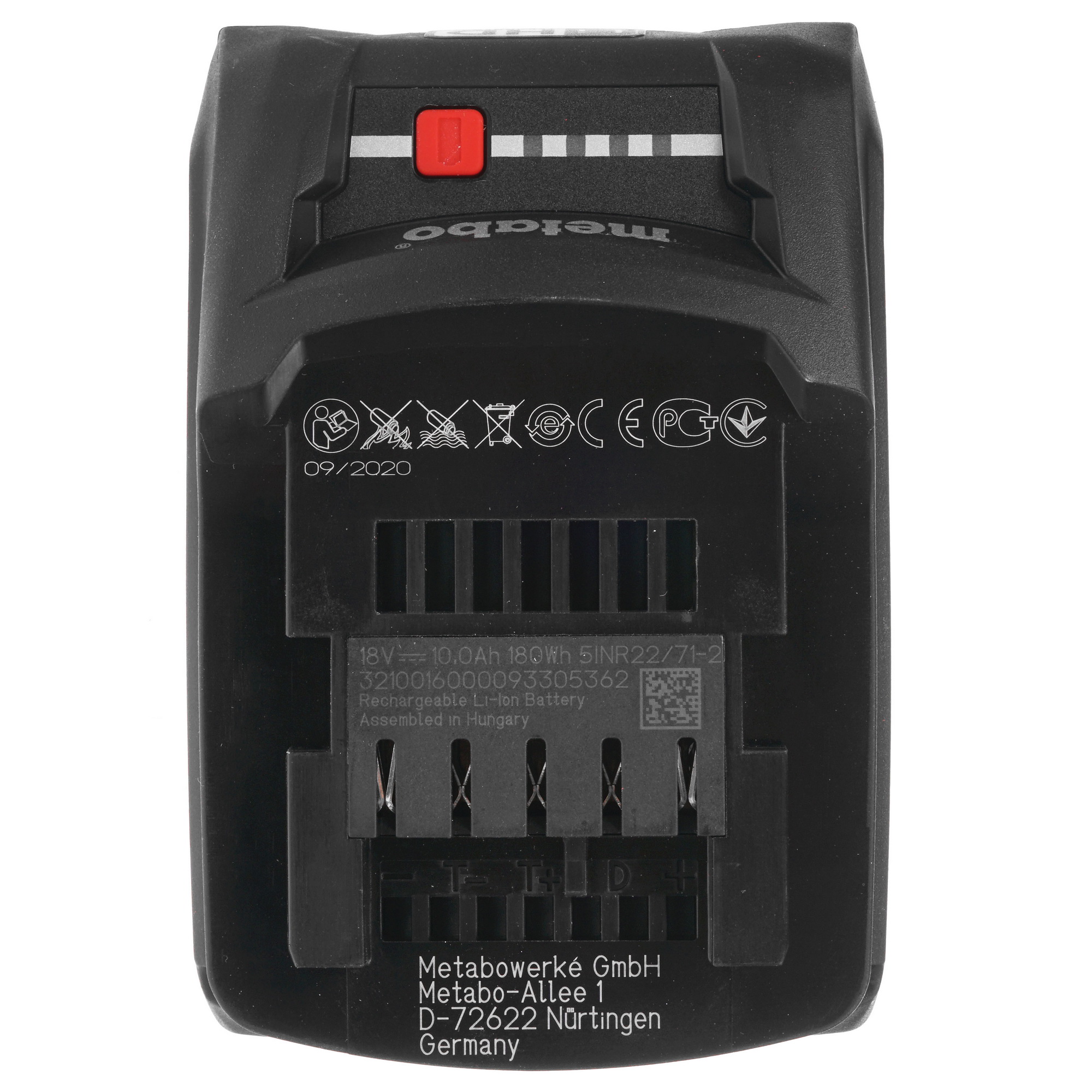 Аккумулятор Metabo 18V/10.0 Ah LiHD CAS 18V 5303550 STDN-0139917 - Вид №2