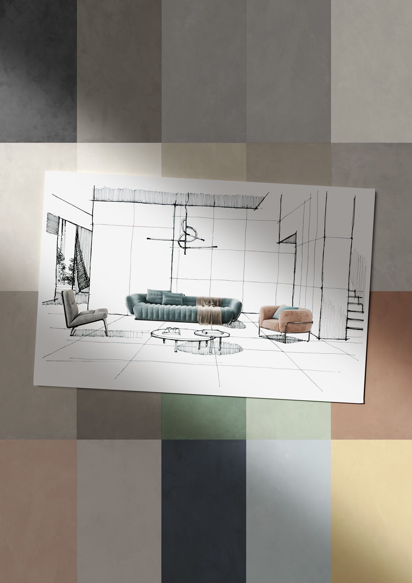 Пол / керамогранит с эффектом смолы Ceramiche Caesar Join ARCH-00090193 - Вид №11