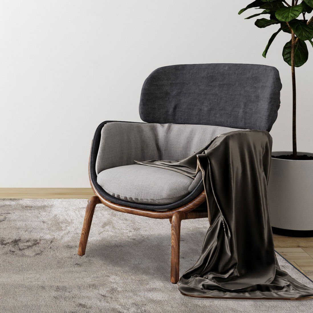 Прямоугольный однотонный ковер Ademi Exclusive ARCH-00121026 - Вид №11