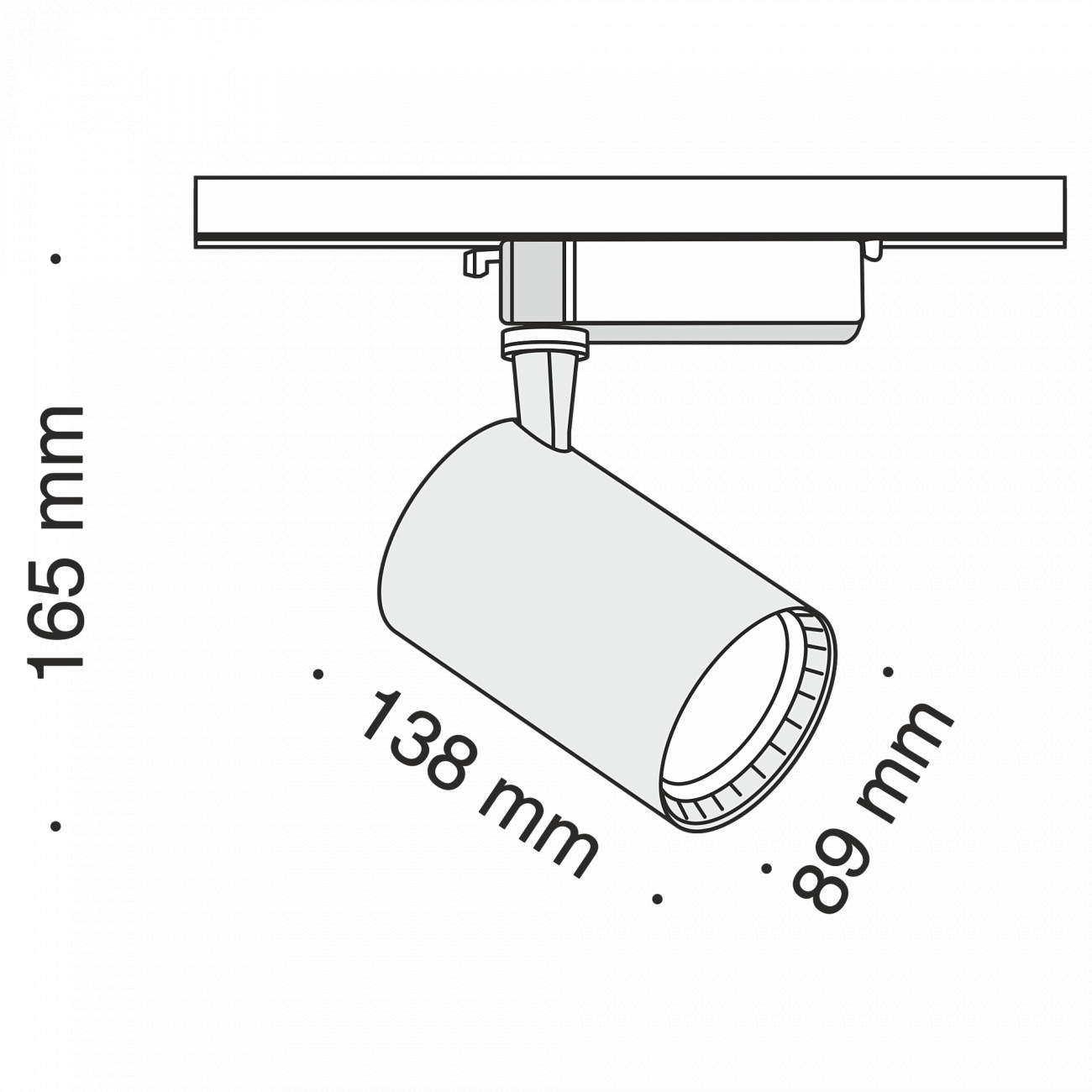 Трековый светильник белый TR003-17W3K TECHNICAL SINGLE PHASE TRACK SYSTEM 00-3956196 Белый  - Вид №6