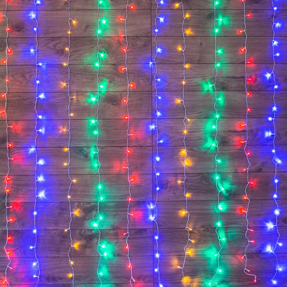 82956864 Гирлянда светодиодная Занавес Дождь 1.5x1 м 96 LED, ПВХ, мультисвет STLM-1458712 Santreyd 