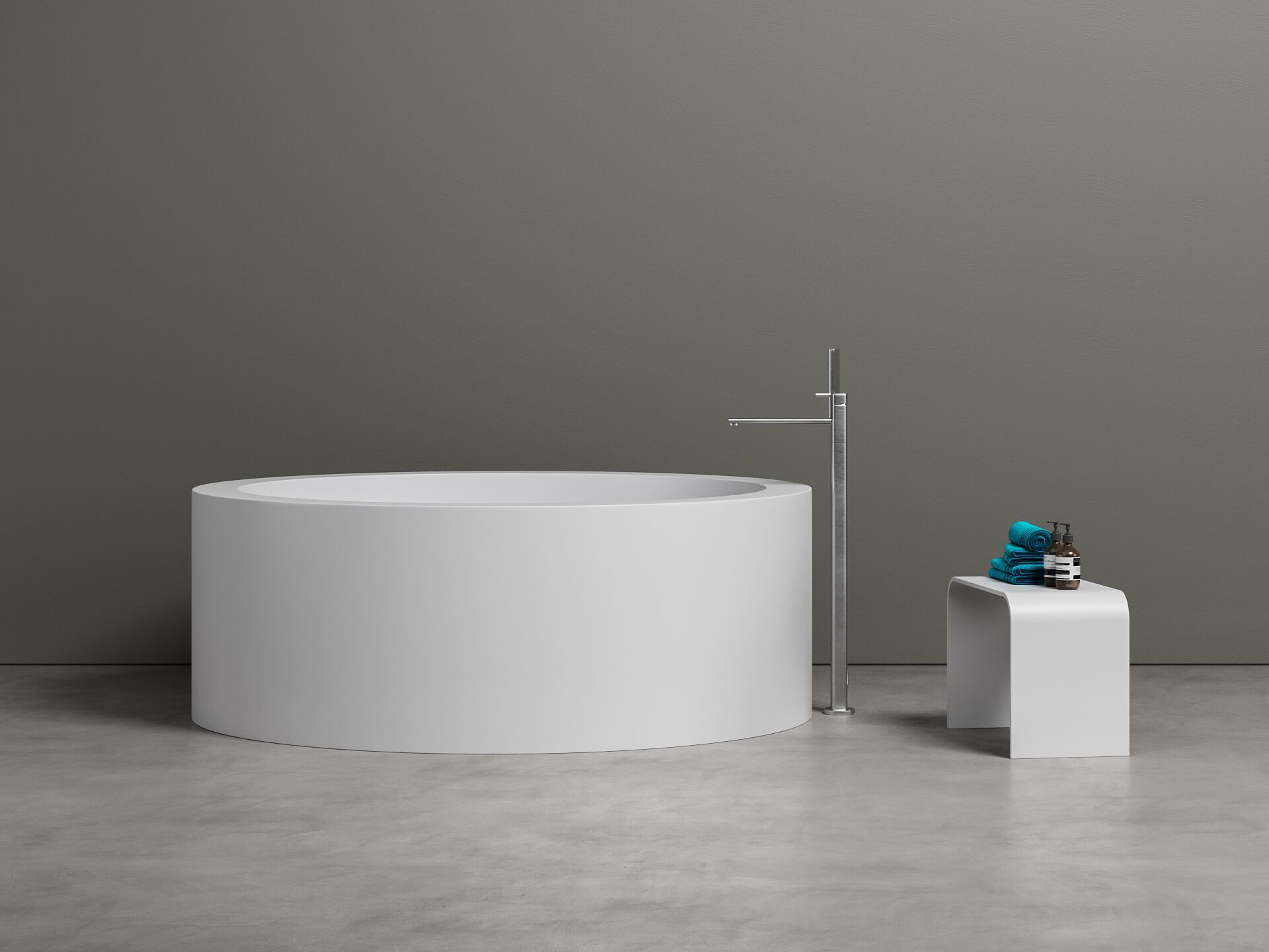 Круглая ванна в центре комнаты Corian® Acquapazza Corian ® elements ARCH-00067980 - Вид №2