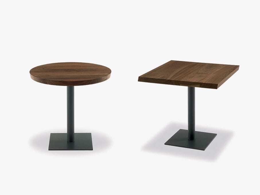 Квадратный стол из массива дерева с железной основой Riva 1920 PEBBLES SMALL SQUARED ARCH-00010977