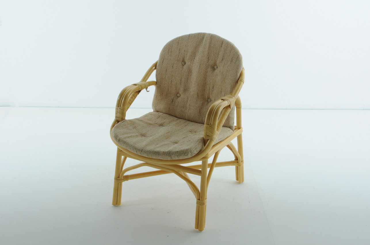 Кресло с подушкой бежевое из ротанга "Мед" 02/04В VINOTTI  00-3885197 Бежевый  - Вид №1