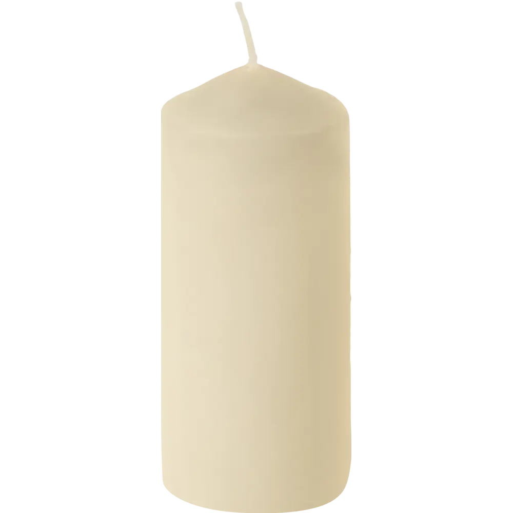 89369096 Свеча столбик бежевая 12 см STLM-0832140 Santreyd 