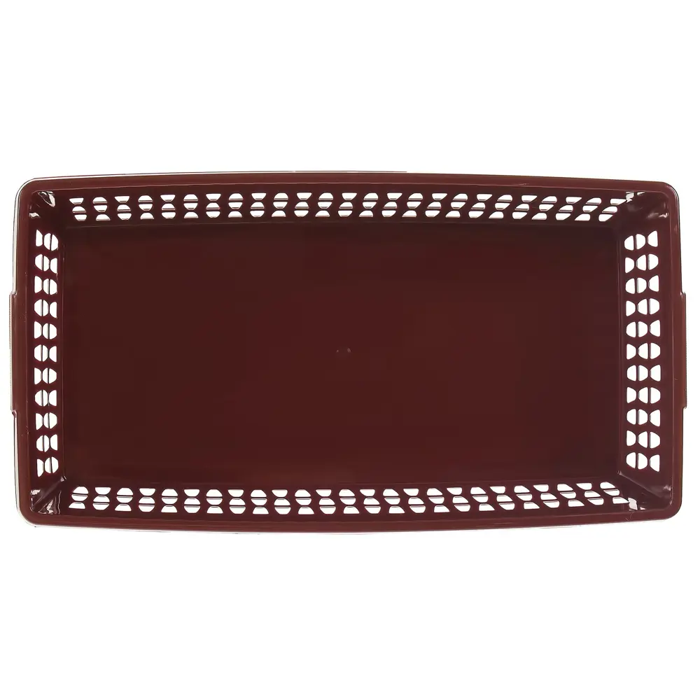 Корзина для хранения Велетта 21x11x5 см пластик цвет вишня 3 шт MARTIKA STLM-2173125 - Вид №1