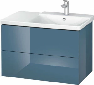 LC624904747 L-Cube Тумбочка подвесная Каменно-синий глянцевый лак