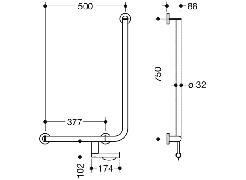 900.22.114XA угловая ручка HEWI System 900 - Вид №1
