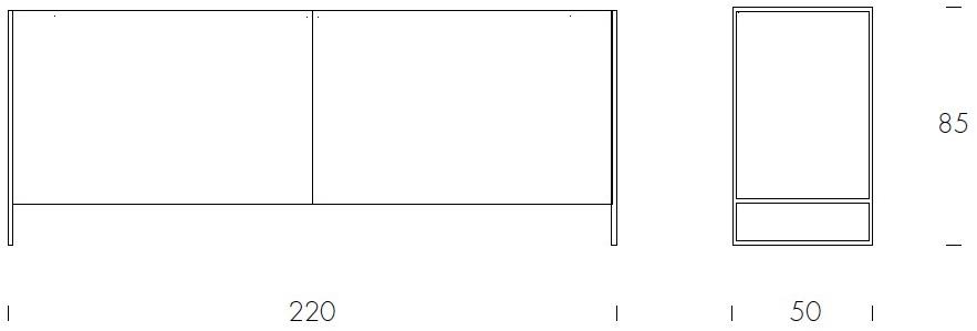 Tonin Casa Буфет из керамогранита с раздвижными дверцами  T8633  - Вид №4