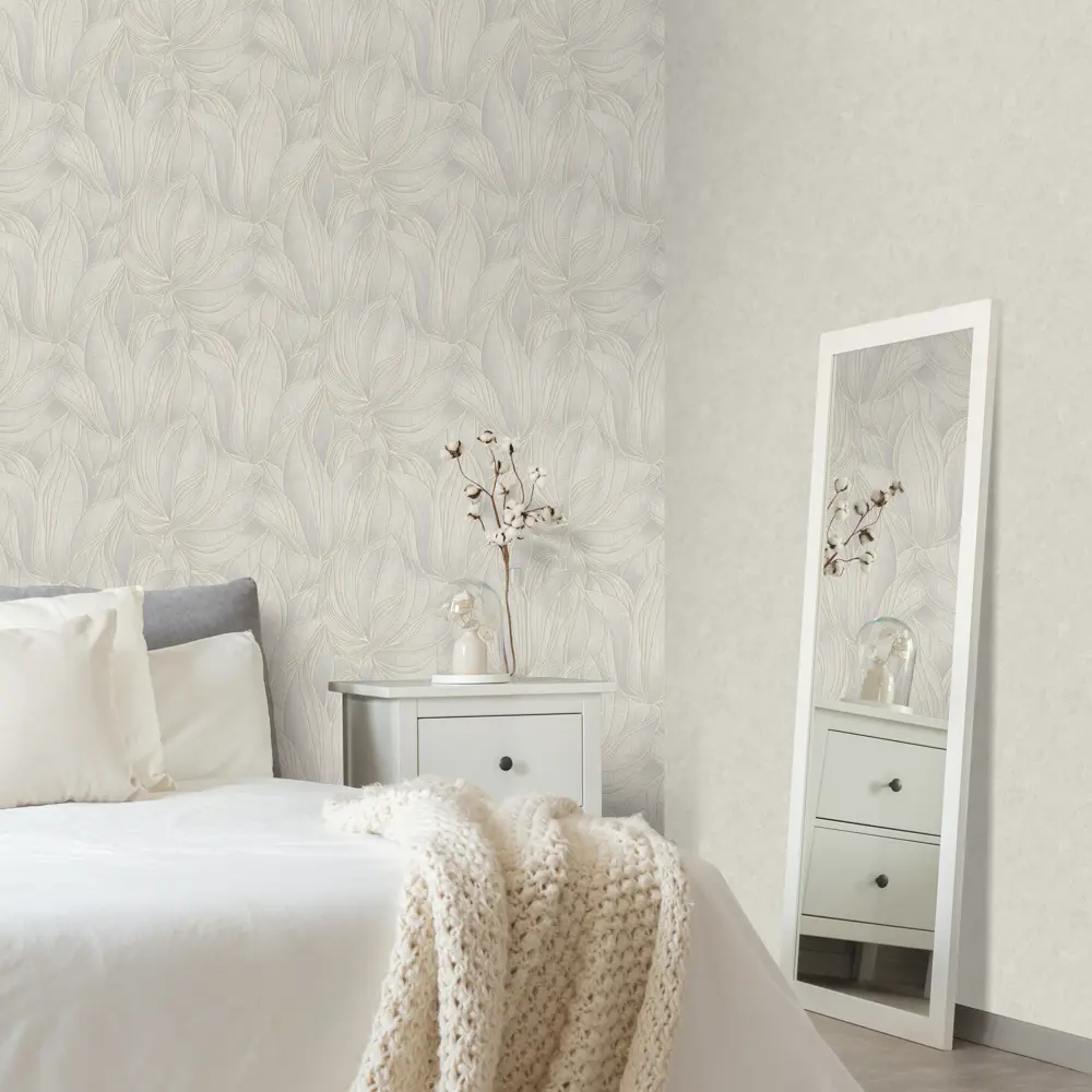 Обои флизелиновые Euro Decor Tulipe серые 1.06 м ED7120-24 88475962 STLM-2037182 - Вид №3