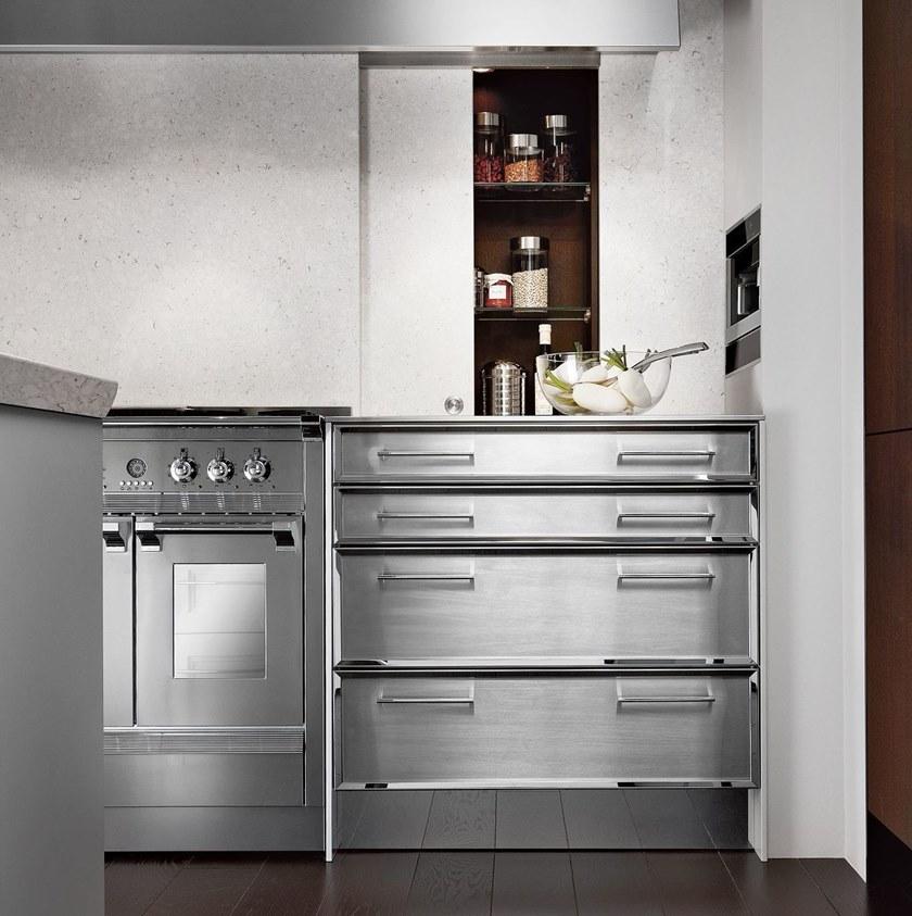SieMatic Лакированная островная кухня с зоной колонн из лакированного эбенового дерева sun-id-1463551 - Вид №4