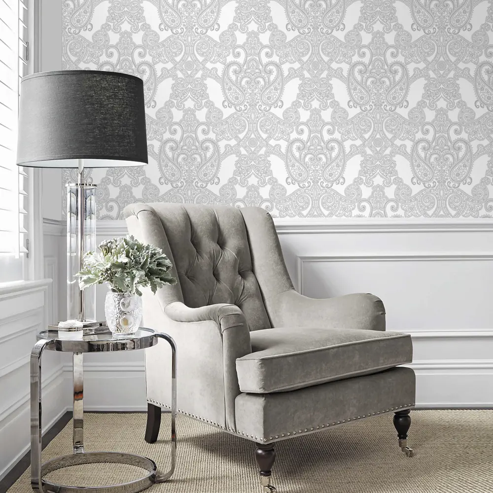 Обои флизелиновые Erismann Elegance белые 1.06 м 4562-2 82136437 STLM-2150000 - Вид №1