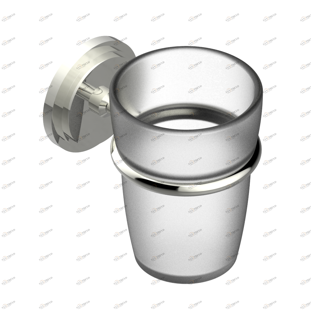 G2M-536 Стакан настенный для зубных щёток Thg-paris Faubourg - чёрный фарфор - с рукоятками Покрытие PVD матовый никель G2M-536 CAT.F