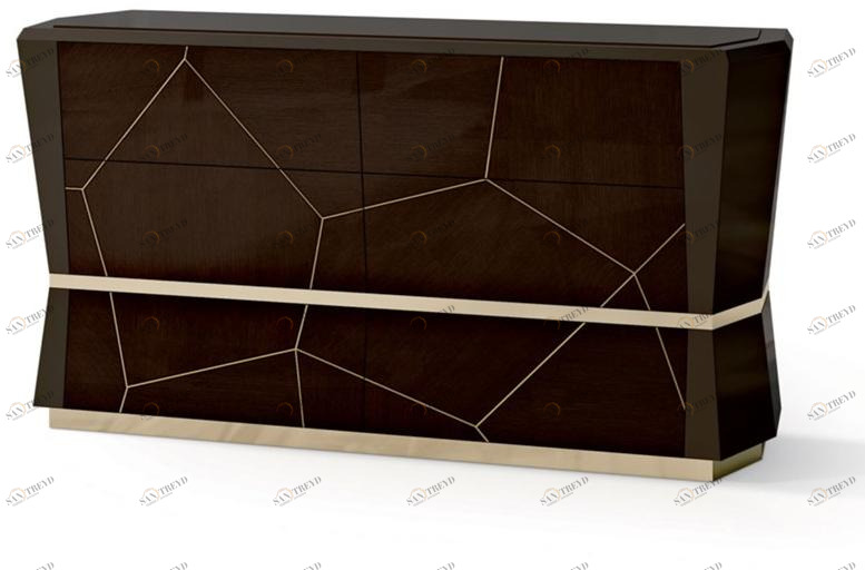 Carpanese Home Деревянный комод со встроенными ручками Contemporary 7571