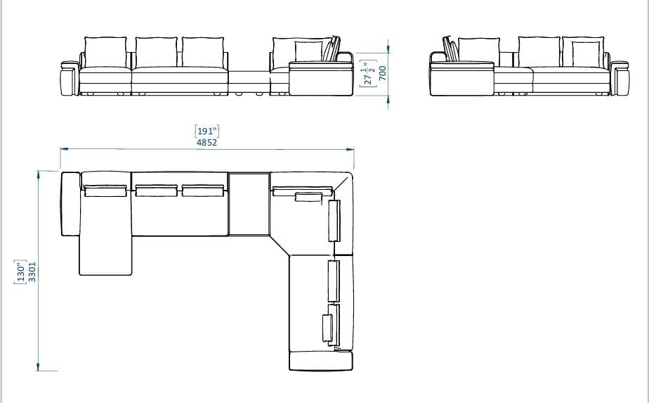Модульный тканевый диван Casa Magna Essence ARCH-00132696 - Вид №10