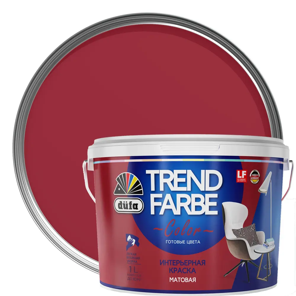 Краска для стен и потолков Trend Farbe цвет Пряная вишня 1 л 81970803 STLM-2048648 Dufa 