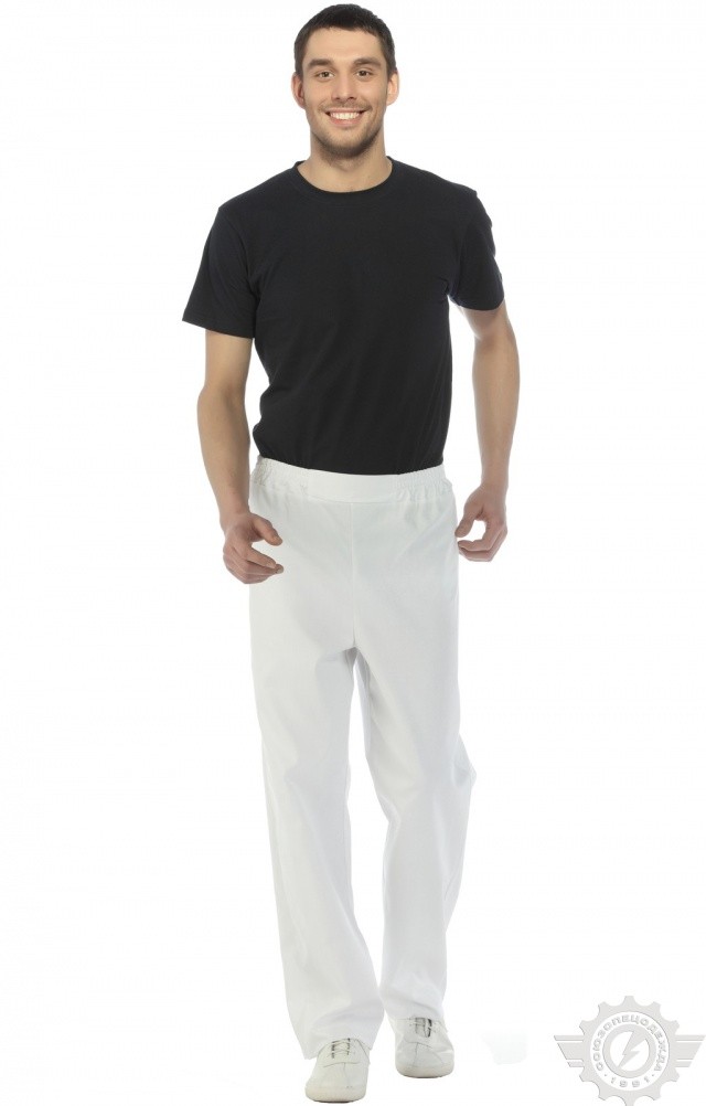 66058 Брюки "Снежок" белые  Медицинская одежда  размер 44 Спецодежда  - Вид №2