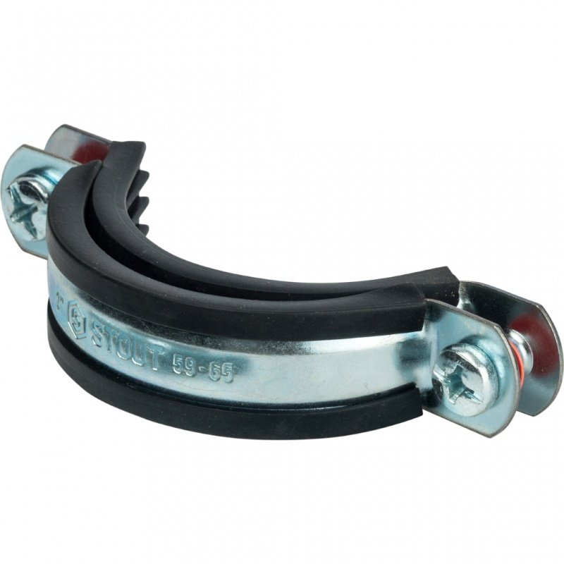 Хомут для труб с гайкой 2"( ⌀59-65) STOUT SAC0020000002 - Вид №1