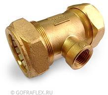 Тройник труба-труба-внутренняя резьба 32*32мм*1/2 дюйма Flexible hose Россия