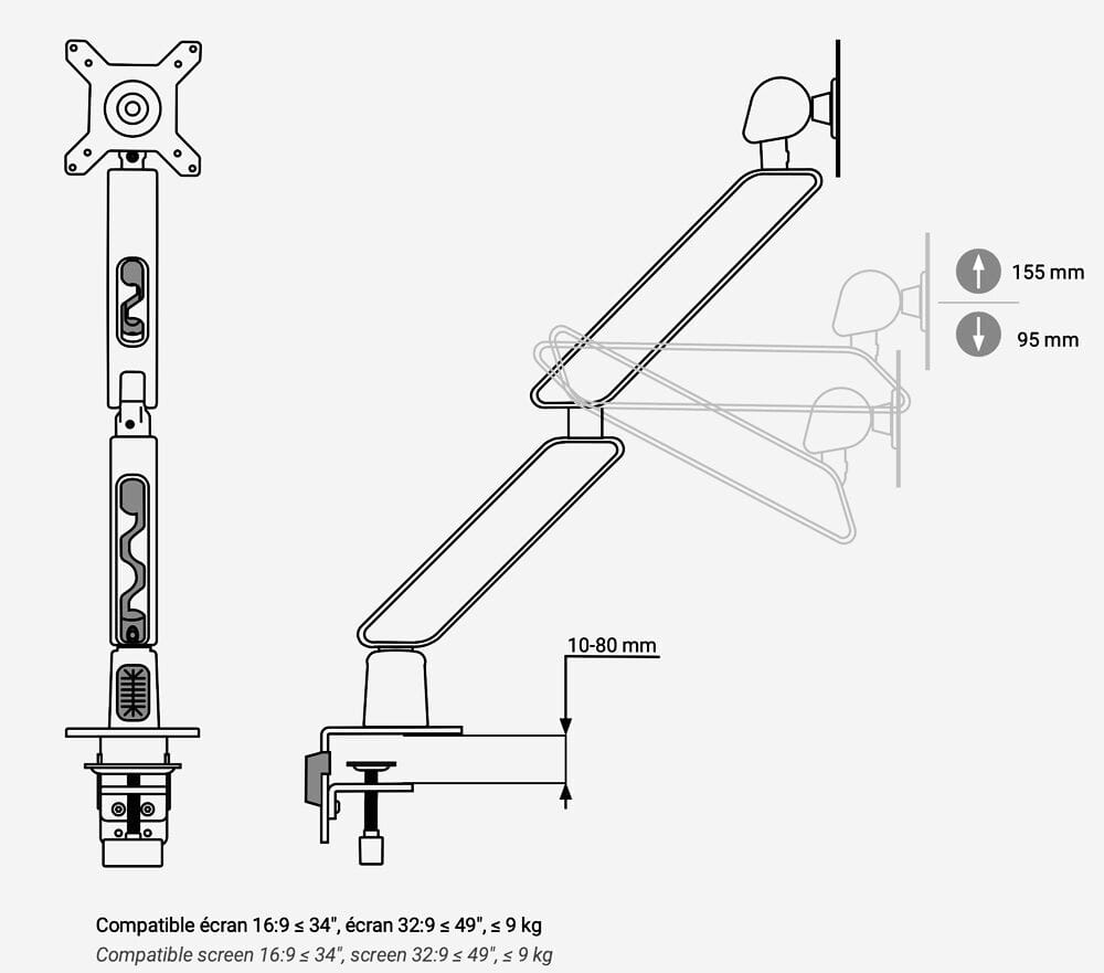 Регулируемая настольная подставка для монитора / телевизора Manade EASY ARCH-00063587 - Вид №3