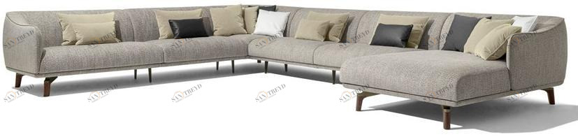 Giorgetti Угловой диван из ткани с шезлонгом sun-id-1373527