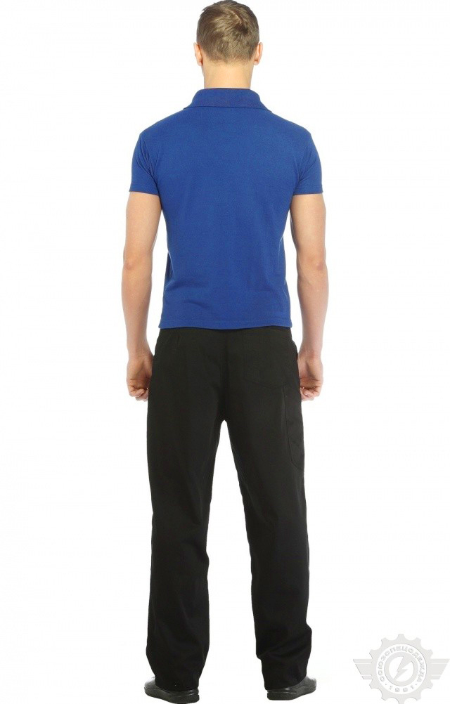 66404 Тенниска-поло василек  Одежда для салонов красоты  размер XXXL (56) Спецодежда  - Вид №9