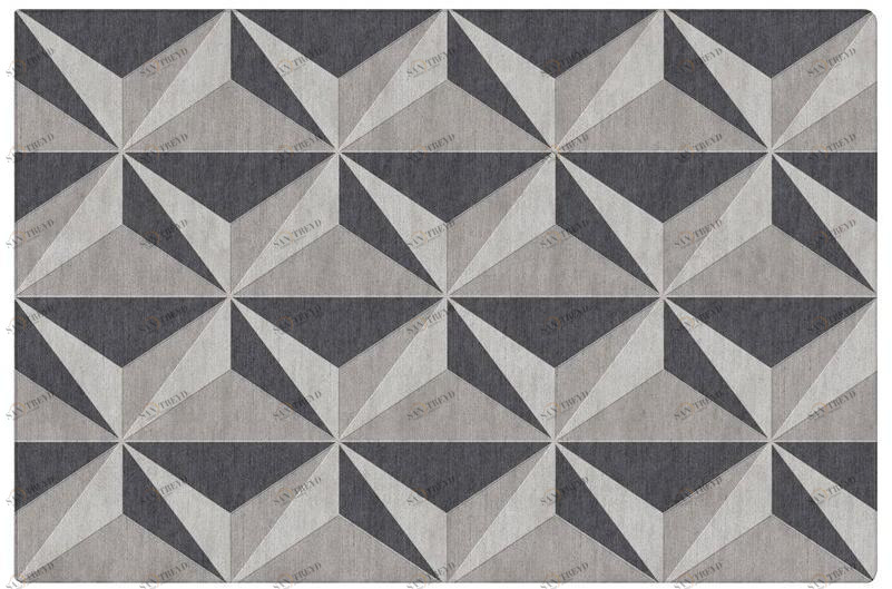 Giorgetti Прямоугольный шелковый коврик с геометрическими мотивами sun-id-1461534