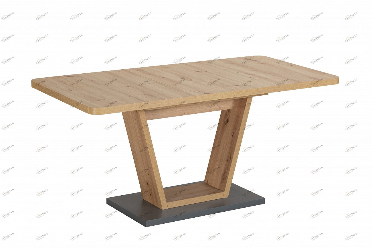 Стол обеденный раздвижной коричневый 120-160 см Vector STOOL GROUP  00-3958856 Коричневый 