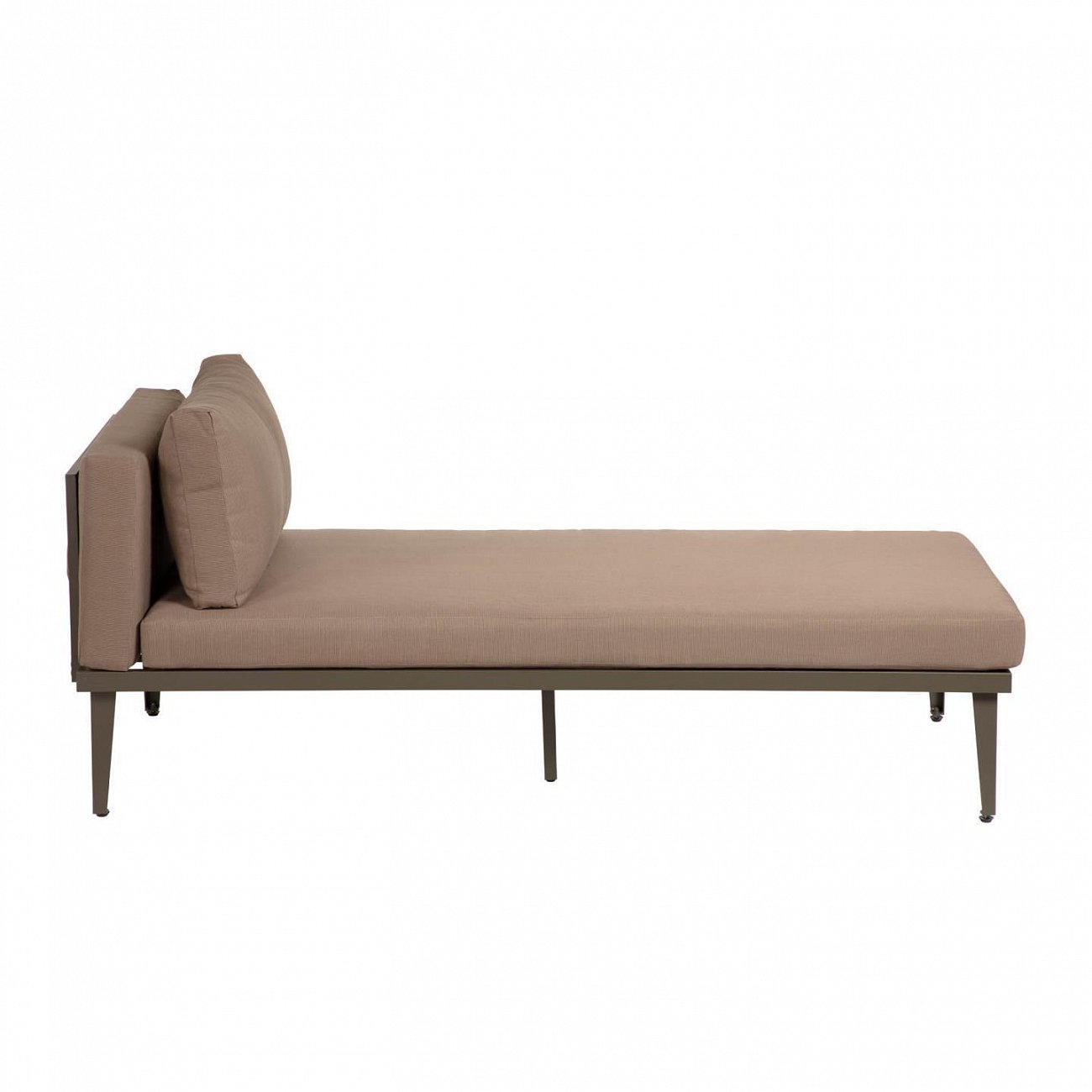 Шезлонг с деревянными ножками коричневый Pascale от La Forma LA FORMA PASCALE 00-3864633 Коричневый  - Вид №1