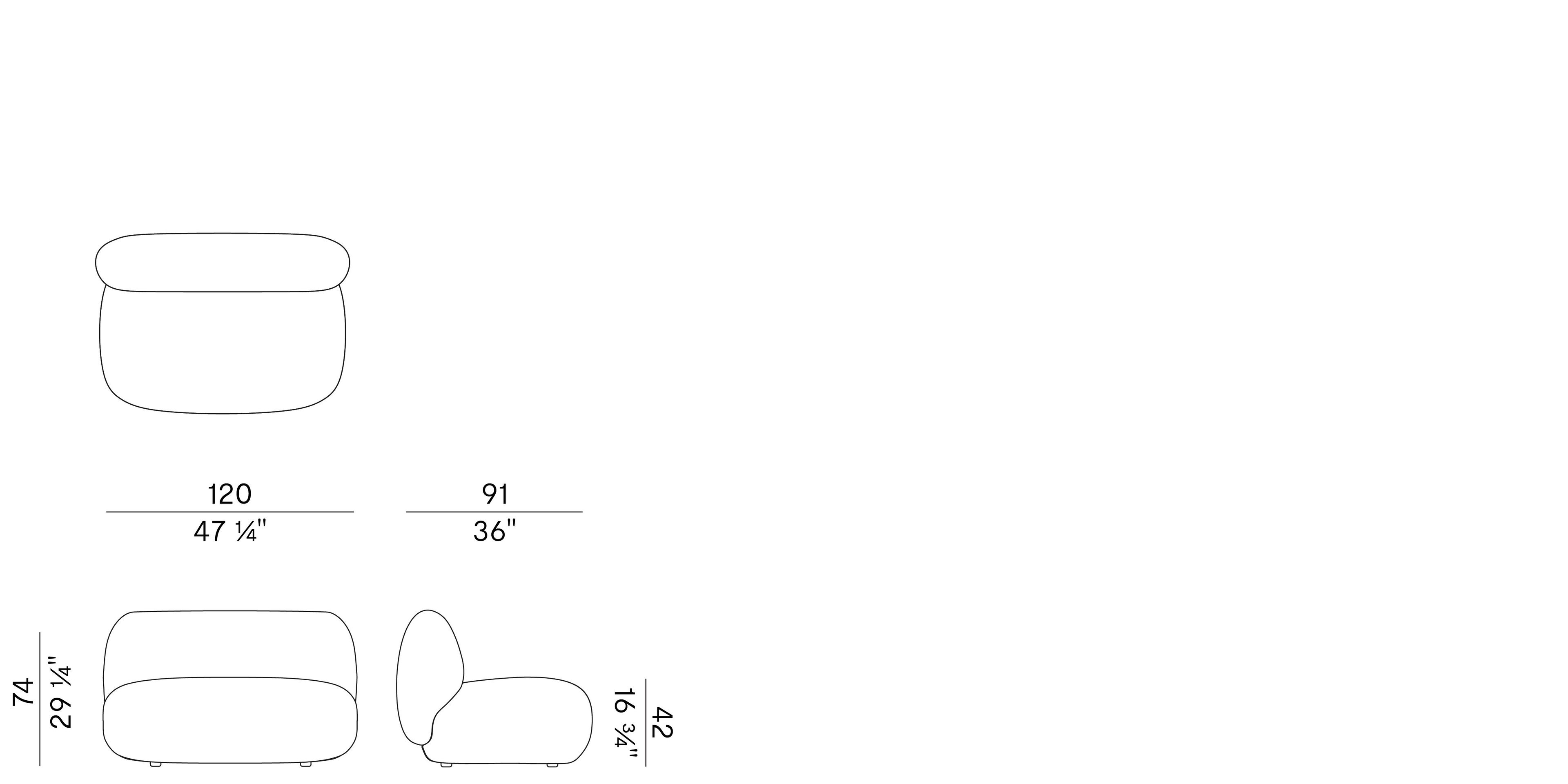 Модульный тканевый диван Potocco Jade ARCH-00032331 - Вид №13