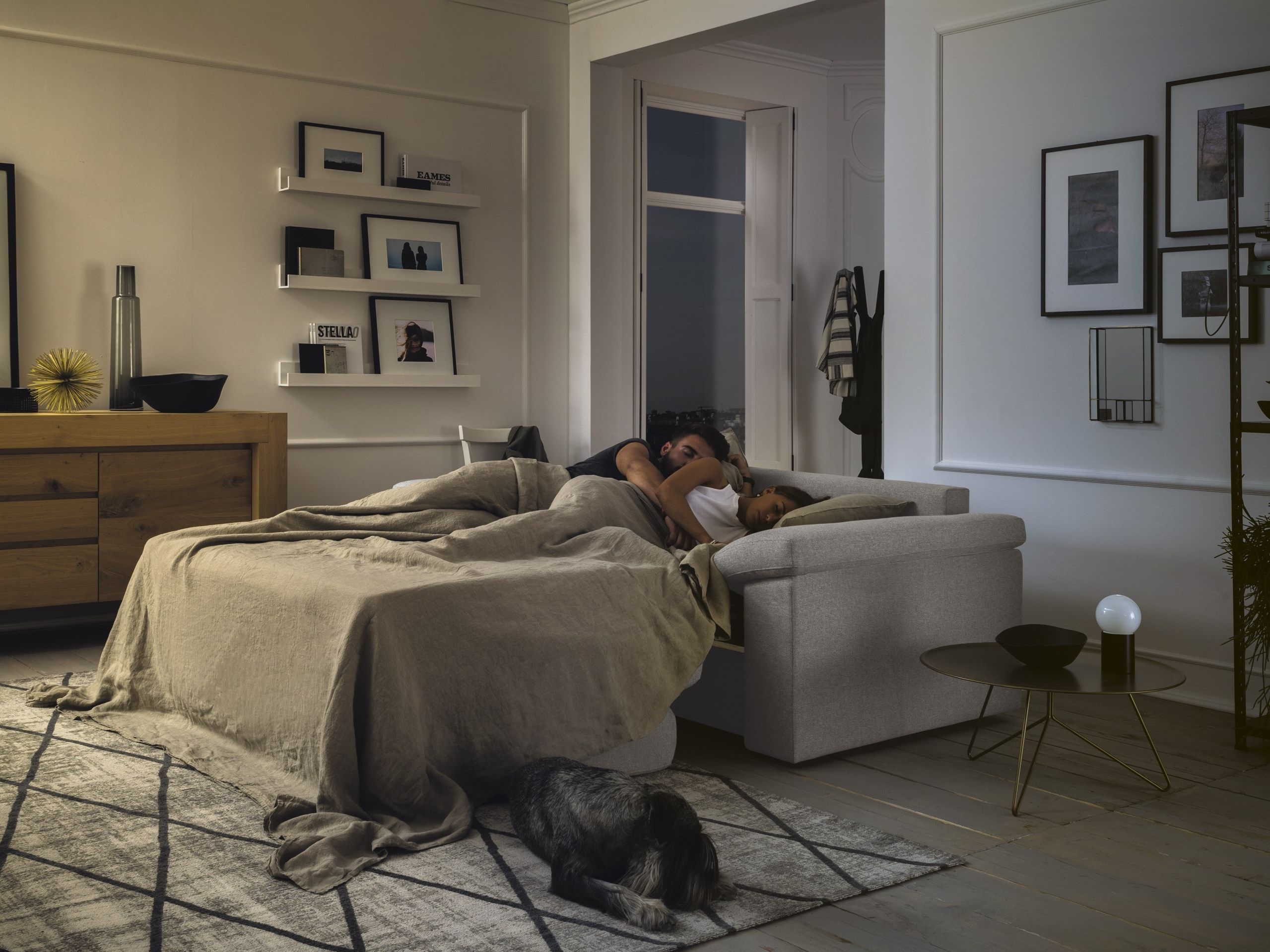 Двуспальный диван-кровать из ткани Felis Day &amp ARCH-00076197 - Вид №2