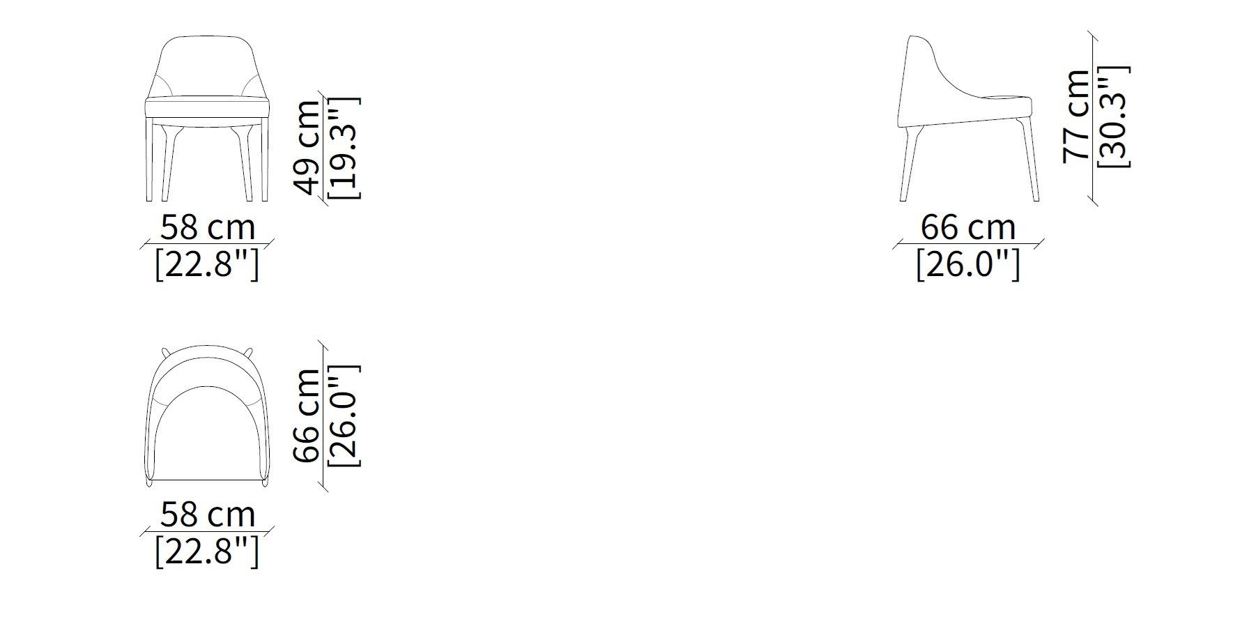 Мягкий стул из ткани Frigerio Джеки ARCH-00076899 - Вид №3