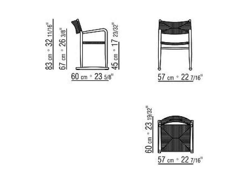 Стул из массива дерева с подлокотниками Flexform Kim ARCH-00138333 - Вид №4