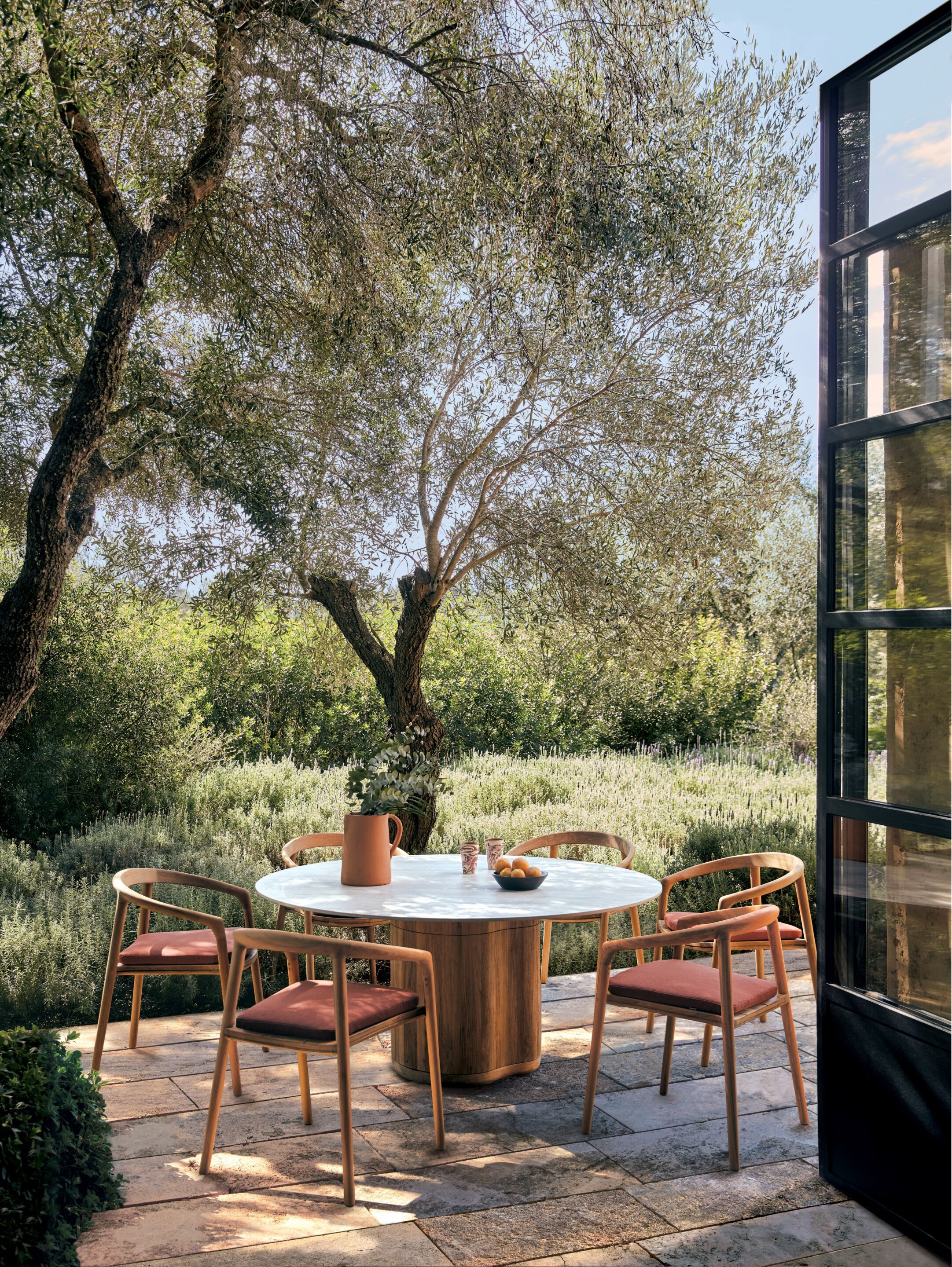 Обеденный стол из тикового дерева и керамики MANUTTI Ogado ARCH-00032949 - Вид №5