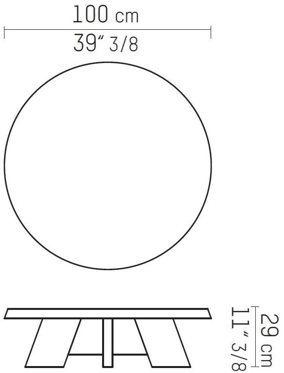 Piet Boon Круглый журнальный столик  Pbc 03.60/62 Pbc 03.60/62. - Вид №6
