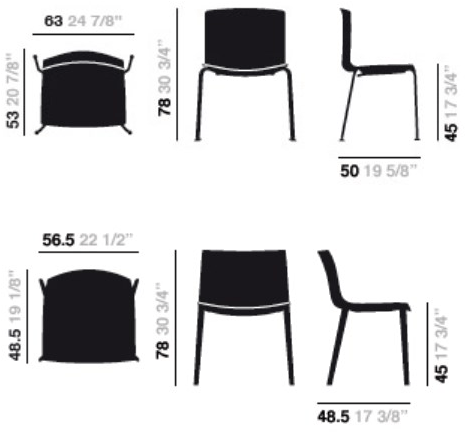 arper Штабелируемый стул Catifa 53 sun-id-1410345 - Вид №10