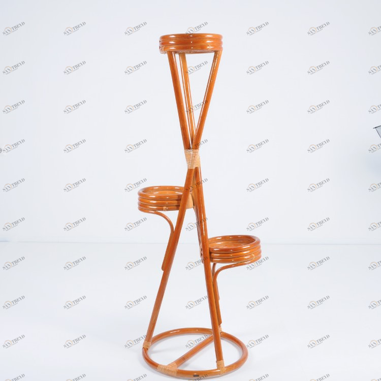 Цветочница круглая с 2 подставками 135х48 см коньяк Calamus Rotan VINOTTI  00-3885402 Коричневый 