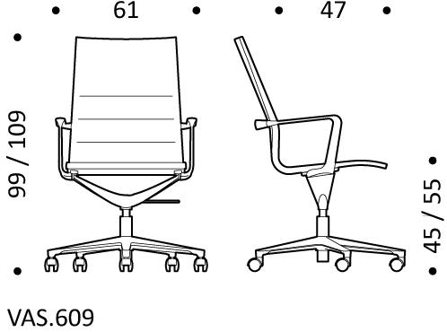 ICF Офисное кресло из ткани с 5 спицами на колесиках Valea sun-id-1487078 - Вид №3