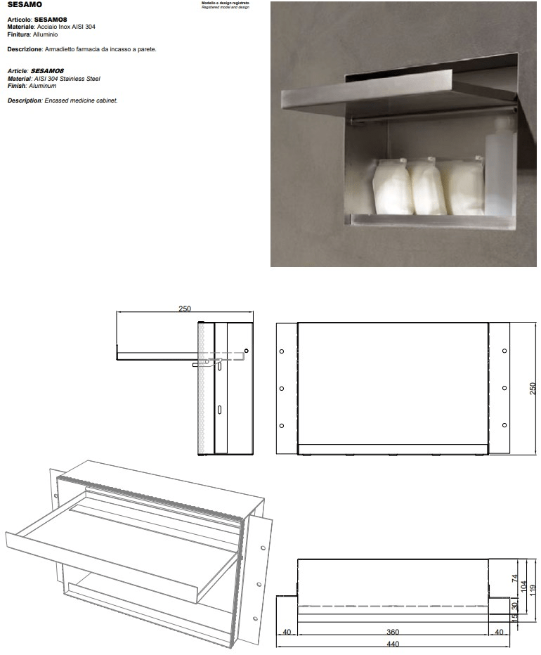Antonio Lupi Design Аксессуары для ванных комнат встроены в стену Sesamo Antoniolupi sun-id-1425180 - Вид №12