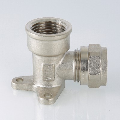 VTm.354.N.002005 Фитинг обжимной – угольник с креплением (водорозетка) Valtec 20 мм х 3/4"  - Вид №17